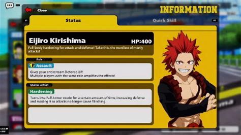 Eijiro Kirishima Guide My Hero Ultra Rumble YouTube