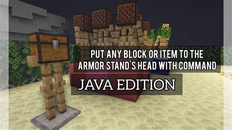 Add Any Block Or Item Into The Armor Stand S Head With Command In Minecraft Java Edition Youtube