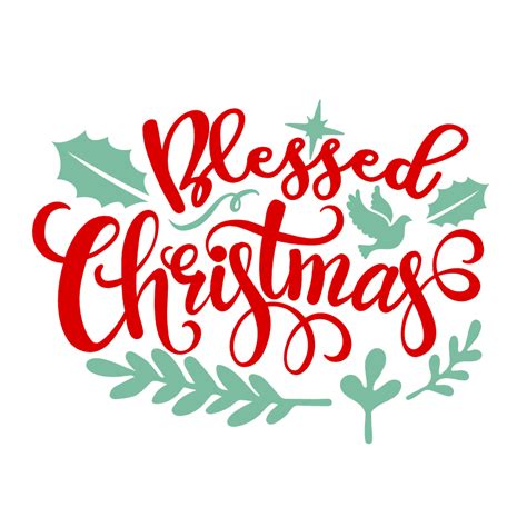 Blessed Christmas, Holiday Free Svg File - SVG Heart