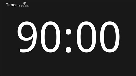 90 Minute Countup Timer Youtube