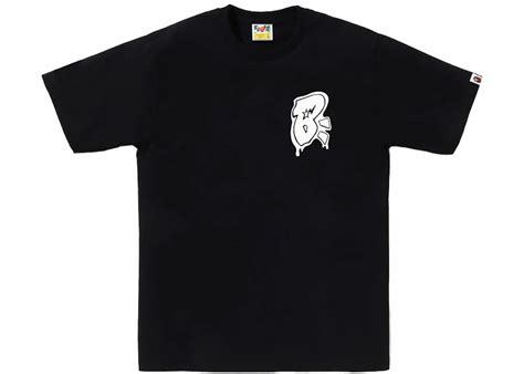 BAPE Graffiti B One Point Tee Black Men's - FW23 - US