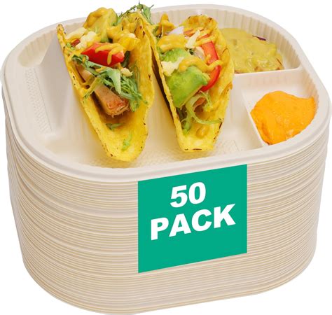 Amazon.com: Taco Party Plate With Room For Sides - Disposable ...