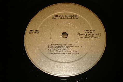 popsike.com - 1984 GRAVE DIGGER "HEAVY METAL BREAKDOWN" VG+ HEAVY METAL ROCK LP VINYL RECORD ...