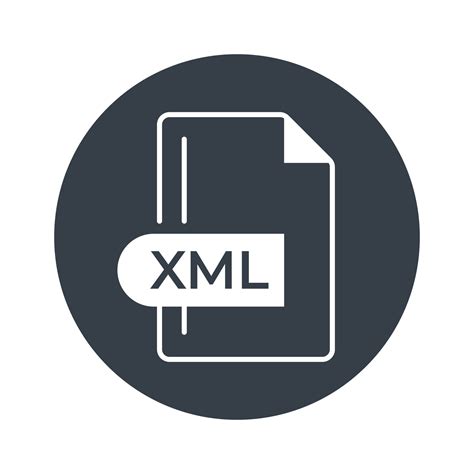 Xml File Format Icon Xml Extension Filled Icon Vector Art At