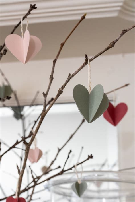 Simple Hanging Paper Heart Tree Sincerely Marie Designs