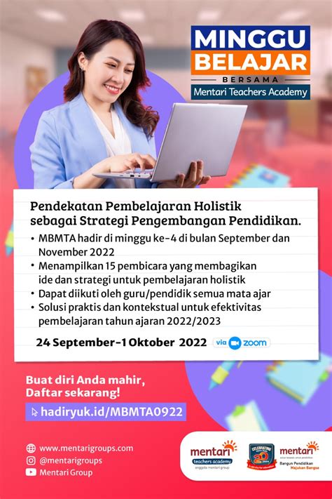 Minggu Belajar Bersama Mentari Teachers Academy September 2022 Hadiryuk