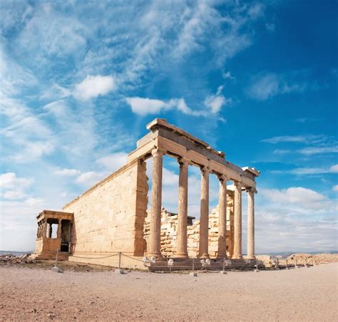 Templo De Erechtheion Acr Pole Atenas Gr Cia Panorama Foto Premium