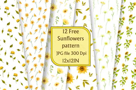 Free Sunflowers Seamless Pattern Graphic By Freia Art Design