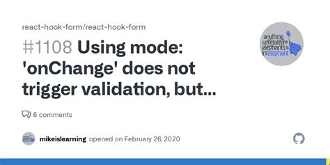 Using Mode Onchange Does Not Trigger Validation But Onblur Works