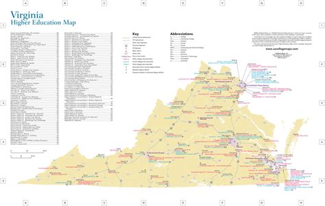 Universities In Virginia Map