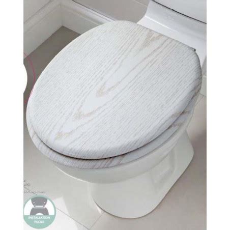 Abattant Wc Mdf Effet Bois Blanc