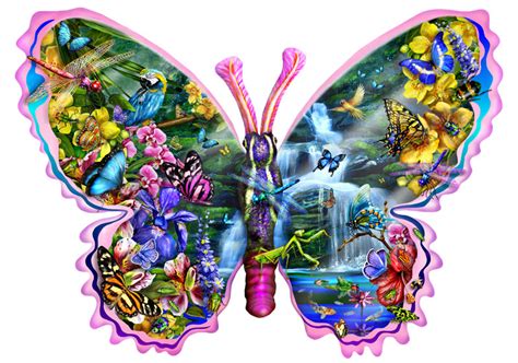 Lori Schory Butterfly Waterfall 1000 Teile SUNSOUT Puzzle Online