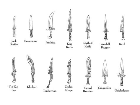 Weapons of FFTA - Knives by Bladedog on DeviantArt