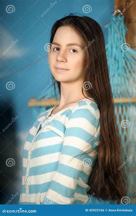 Beautiful Brunette Teen Stock Photo Image Of Beautiful