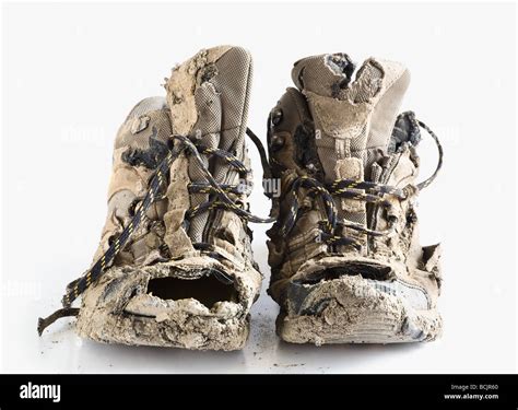 Worn out hiking boots Stock Photo - Alamy