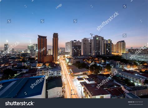 Makati Skyline Night Makati City Philippines Stock Photo 516719137 ...