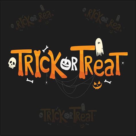 Premium Vector Trick Or Treat Halloween Typography Vector Desgin