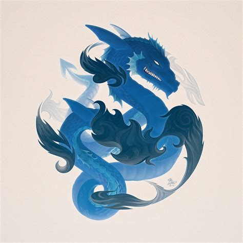 Ice dragon tattoo design by keywee on DeviantArt