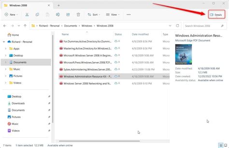 Cara Menampilkan Atau Menyembunyikan Panel Detail Di File Explorer Di