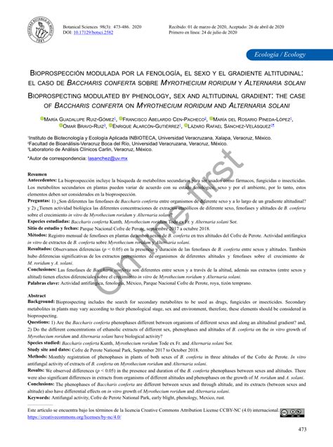 PDF Ecología Ecology BIOPROSPECCIÓN MODULADA POR LA FENOLOGÍA EL