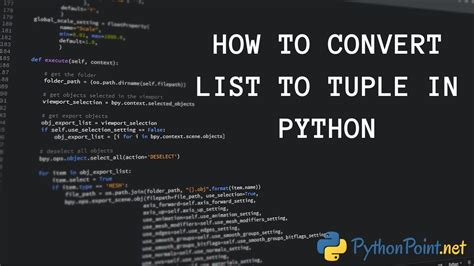 How To Convert List To Tuple In Python