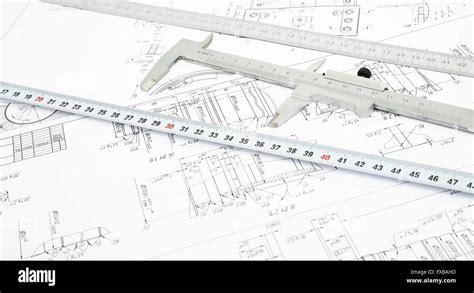 Plan De Arquitectura Y Rollos De Planos Fotografía De Stock Alamy