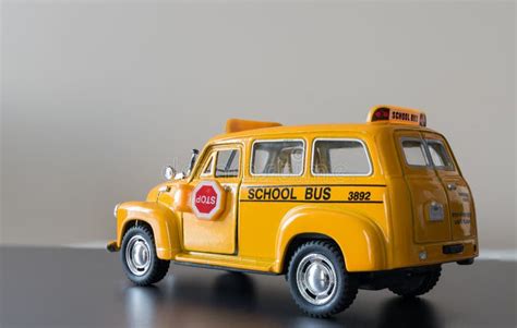 Yellow School Bus Toy Model Stock Photo - Image of school, stop: 87290424