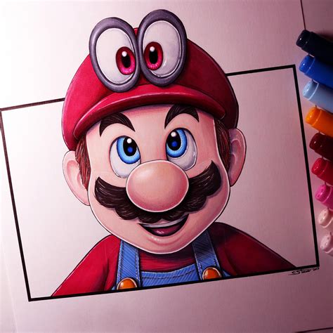 Mario and Cappy - Super Mario Odyssey Drawing by LethalChris on DeviantArt