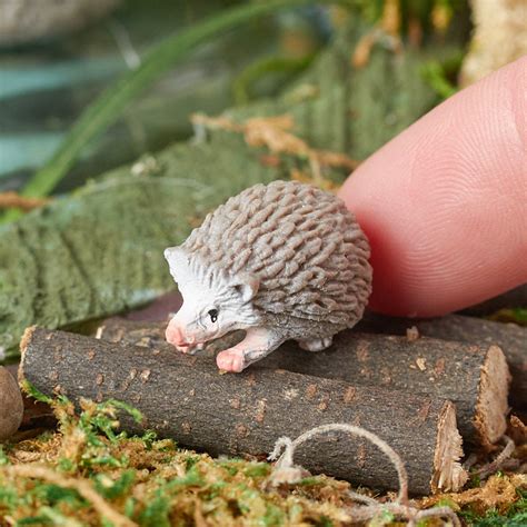 Micro Miniature Hedgehog - Fairy Garden Supplies - Craft Supplies ...