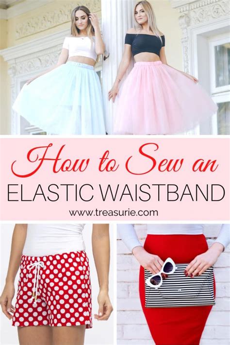 How To Sew An Elastic Waistband 4 Easiest Ways Treasurie Sewing Stretch Sewing Elastic