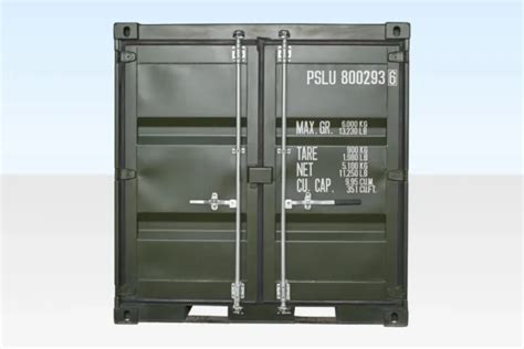 8Ft One Trip Shipping Container Green Colli Trans Containers