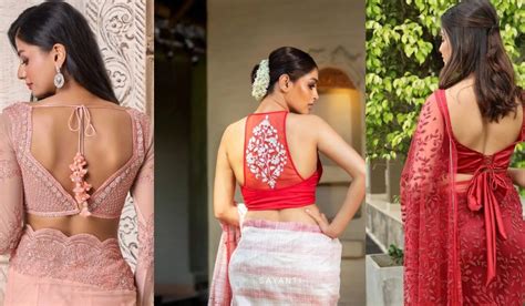 Modern Saree Blouse Back Designs