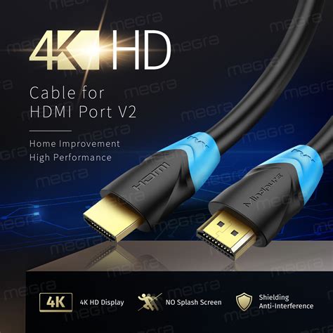 MEGRA 3M Cable For HDMI Port Ultra High Speed 4K UHD Compatible With