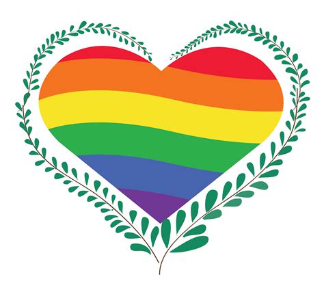 rainbow flag LGBT symbol on heart 533124 Vector Art at Vecteezy