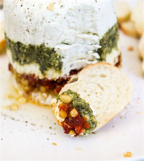 Goat Cheese Pesto And Sun Dried Tomato Terrine The Food Charlatan