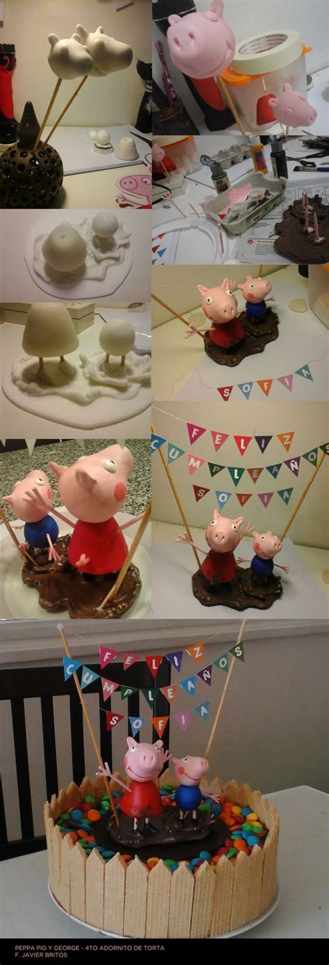 Paso A Paso De Como Hacer A Peppa Pig Y George En Porcelana Fria Para