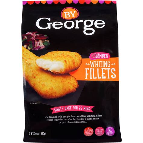 By George Fish Crumbed Whiting Fillets 1kg Woolworths