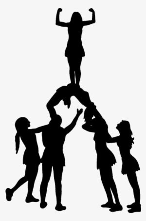 Cheer Stunts Needle Clip Art