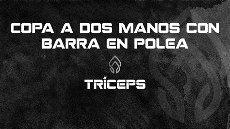 Copa A Dos Manos Con Barra En Polea Tr Ceps Youtube