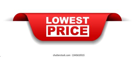 Red Vector Banner Lowest Price Stock Vector Royalty Free 1343610515 Shutterstock