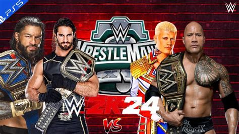 ROMAN REIGNS SETH FREAKING ROLLINS VS CODY RHODES THE ROCK WWE