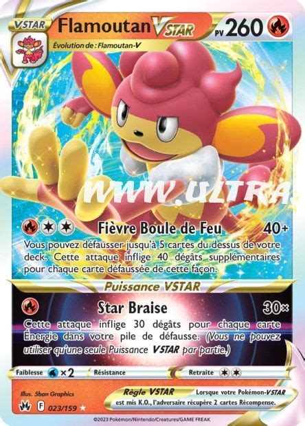 Flamoutan Vstar 23 159 Carte Pokémon Cartes à l Unité Français