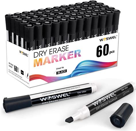 Amazon Ezzgol Dry Erase Markers 12 Pack Black Low Odor