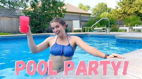 I Had A Pool Party In My Tiktok Famous Pool Youtube