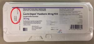 AbbVie Pty Ltd — Lucrin Depot Paediatric leuprorelin acetate 30mg for injection, prefilled dual ...