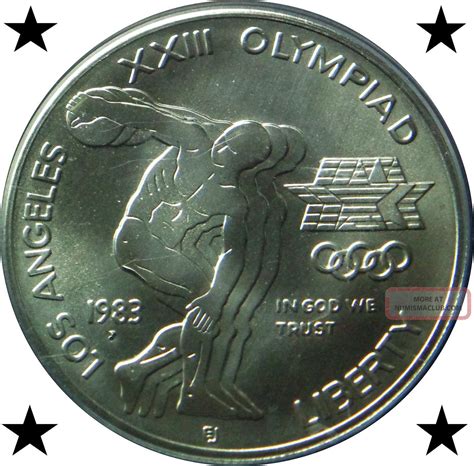 1983 P Los Angeles Olympic Discus Pcgs Ms 69 Silver Dollar