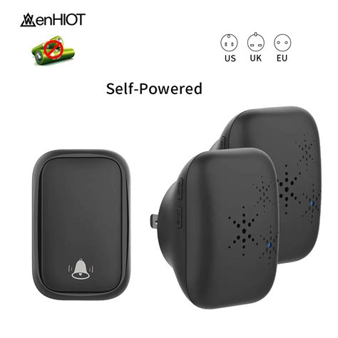 Wenhiot auto alimentado campainha sem fio à prova dwireless água