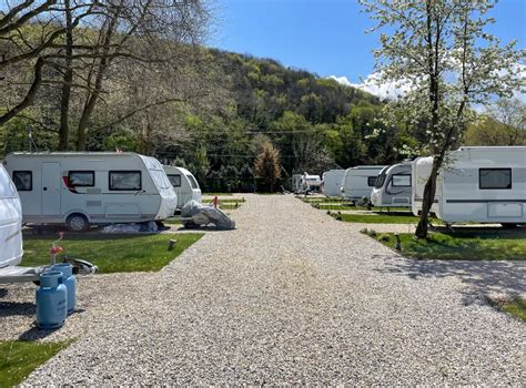 Caravan Camping Site Caravans In A Camp Site Relaxing Campsite In