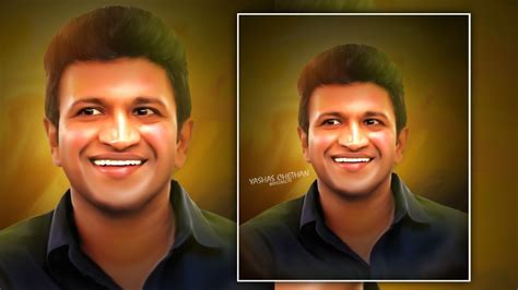 Puneeth Rajkumar Miss You ️digital Painting In Kannada Youtube