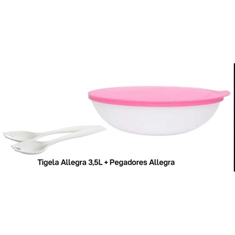 Kit Tigela Allegra Litros Pegadores Allegra Tupperware